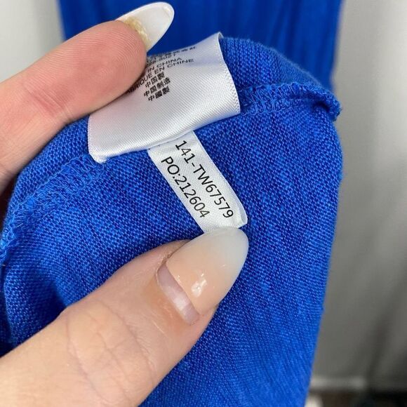 Tommy bahama blue linen maxi sleeveless dress - Picture 2 of 6